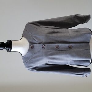 Theory Peplum Wool Blend Lined‎ Women Size 12 Button Closure Blazer Jacket